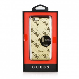 Оригинален кейс за iPhone 7/8 Guess заден твърд гръб GUHCP7IGLGO  Gold